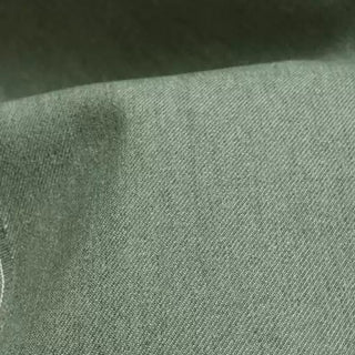 Yardblox Exclusive Made in Turkey ORTA Solid Green Non-Stretch Raw / Untreated Cotton Bull Denim Twill DS18549