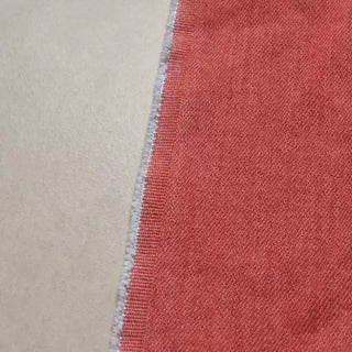 Yardblox Exclusive Japanese Luxury Designer Solid Red Non-Stretch Washed Cotton Bull Denim Twill DS18550