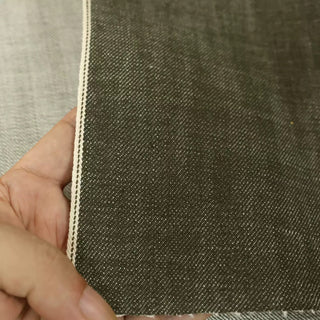 Made in Japan Okayama Solid Green Non-Stretch Raw / Untreated Pima Cotton 14oz Selvedge Denim Twill DS18612
