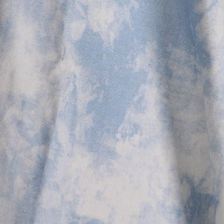 Korean Designer Tie Dye Blue Non-Stretch Cotton Denim Twill DS18618