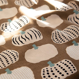 Yardblox Exclusive Made in Japan KOBAYASHI Fruits and Vegetables Brown Non-Stretch Softened Cotton Oxford Canvas DS20501