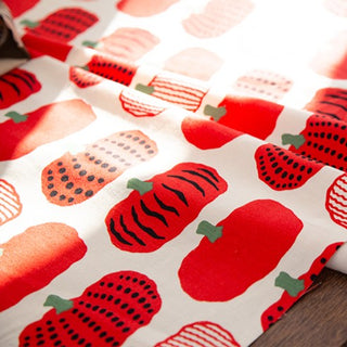 Yardblox Exclusive Made in Japan KOBAYASHI Fruits and Vegetables Red Non-Stretch Softened Cotton Oxford Canvas DS20502