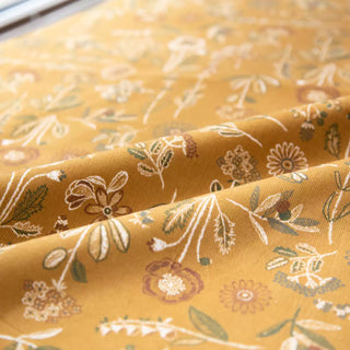 Made in Japan HOKKOH Floral Yellow Non-Stretch Cotton Pinwale Corduroy DS20503