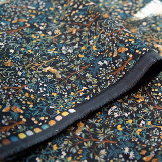 Made in Japan HOKKOH Botanical Black Non-Stretch Cotton Pinwale Corduroy DS20504