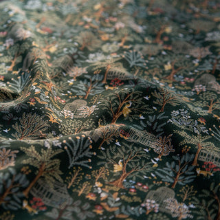 Made in Japan HOKKOH Botanical Green Non-Stretch Cotton Pinwale Corduroy DS20510