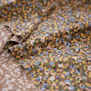Made in Japan HOKKOH Floral Brown Non-Stretch Cotton Corduroy DS20602