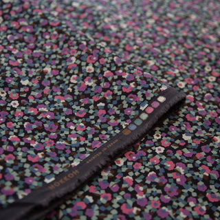 Made in Japan HOKKOH Floral Purple Non-Stretch Cotton Corduroy DS20603