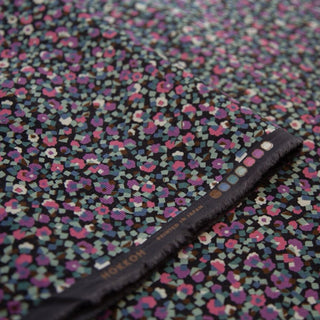 Made in Japan HOKKOH Floral Purple Non-Stretch Cotton Corduroy DS20603