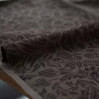 Made in Japan HOKKOH Floral Brown Non-Stretch Cotton Corduroy DS20604