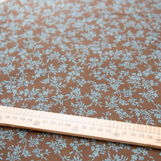 Made in Japan HOKKOH Floral Brown Non-Stretch Cotton Corduroy DS20605