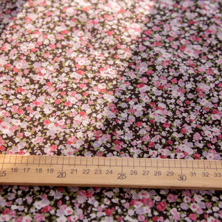 Made in Japan HOKKOH Floral Purple Non-Stretch Cotton Corduroy DS20606