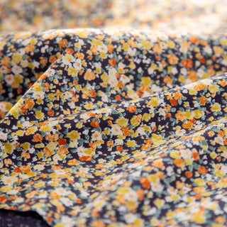 Made in Japan HOKKOH Floral Yellow Non-Stretch Cotton Corduroy DS20607