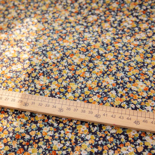 Made in Japan HOKKOH Floral Yellow Non-Stretch Cotton Corduroy DS20607