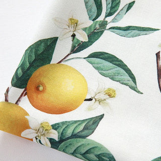 Made in Korea COTTONVILL Fruits and Vegetables White/Multi Color Non-Stretch Cotton Plain Woven DS21501