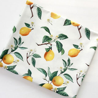 Made in Korea COTTONVILL Fruits and Vegetables White/Multi Color Non-Stretch Cotton Plain Woven DS21501