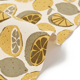 Yardblox Exclusive Made in Japan HOKKOH Fruits and Vegetables Yellow Non-Stretch Cotton Oxford Canvas DS21502