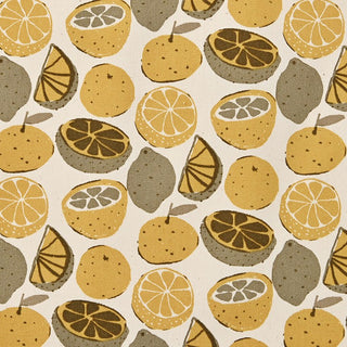 Yardblox Exclusive Made in Japan HOKKOH Fruits and Vegetables Yellow Non-Stretch Cotton Oxford Canvas DS21502