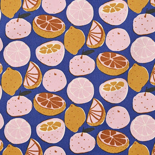 Yardblox Exclusive Made in Japan HOKKOH Fruits and Vegetables Pink Non-Stretch Cotton Oxford Canvas DS21503