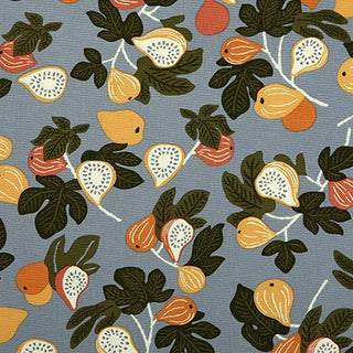 Yardblox Exclusive Made in Korea Dailylike Fruits and Vegetables Gray Non-Stretch Cotton Oxford Canvas DS21505