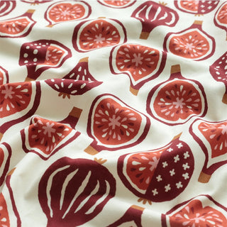 Yardblox Exclusive Made in Japan COSMO Fruits and Vegetables White Non-Stretch Cotton Plain Woven DS21506