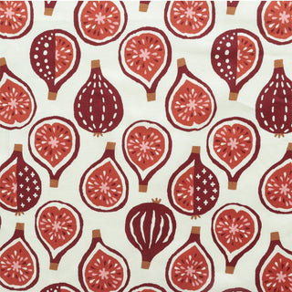 Yardblox Exclusive Made in Japan COSMO Fruits and Vegetables White Non-Stretch Cotton Plain Woven DS21506