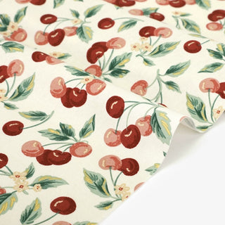 Yardblox Exclusive Made in Korea Dailylike Fruits and Vegetables Off-White Non-Stretch Cotton Oxford Canvas DS21510