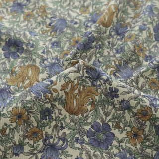 Yardblox Exclusive Made in Japan HOKKOH Floral Off-White Non-Stretch Cotton Pinwale Corduroy DS21511