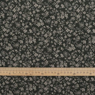 Yardblox Exclusive Made in Japan HOKKOH Floral Gray Non-Stretch Cotton Pinwale Corduroy DS21513