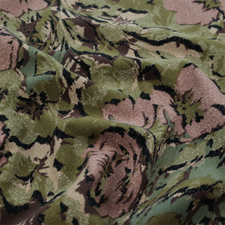 Yardblox Exclusive Made in Japan HOKKOH Floral Green Non-Stretch Cotton Pinwale Corduroy DS21514