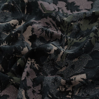 Yardblox Exclusive Made in Japan HOKKOH Floral Blue Non-Stretch Cotton Pinwale Corduroy DS21515