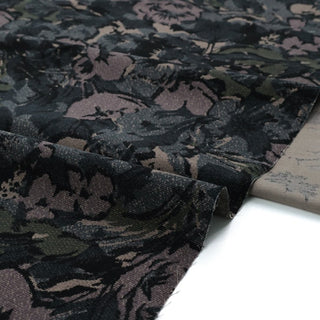 Yardblox Exclusive Made in Japan HOKKOH Floral Blue Non-Stretch Cotton Pinwale Corduroy DS21515