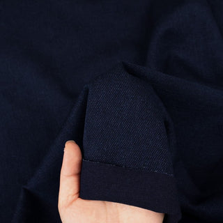 Yardblox Exclusive Japanese Fashion Designer Solid Blue Stretch Cotton Pique DS21518