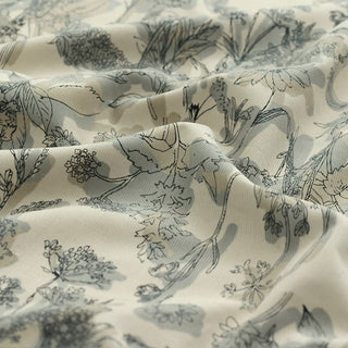 Made in Japan HOKKOH Floral Off-White Non-Stretch Cotton Pinwale Corduroy DS21523