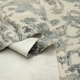 Made in Japan HOKKOH Floral Off-White Non-Stretch Cotton Pinwale Corduroy DS21523