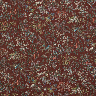 Made in Japan HOKKOH Floral Red Non-Stretch Cotton Pinwale Corduroy DS21526