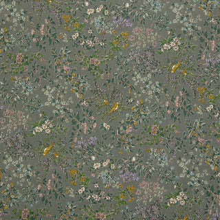 Made in Japan HOKKOH Floral Green Non-Stretch Cotton Pinwale Corduroy DS21527