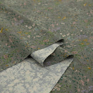 Made in Japan HOKKOH Floral Green Non-Stretch Cotton Pinwale Corduroy DS21527