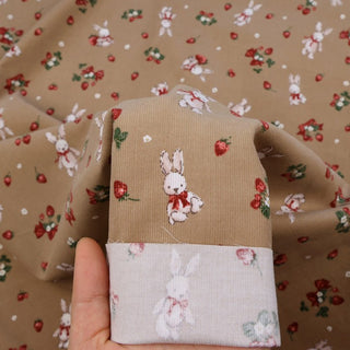 Made in Japan KIYOHARA Conversational Brown Non-Stretch Cotton Pinwale Corduroy DS21528