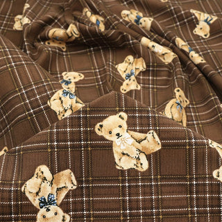 Made in Japan KIYOHARA Conversational Brown Non-Stretch Cotton Pinwale Corduroy DS21529