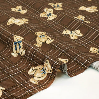 Made in Japan KIYOHARA Conversational Brown Non-Stretch Cotton Pinwale Corduroy DS21529