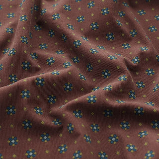 Made in Japan HOKKOH Floral Brown Non-Stretch Cotton Corduroy DS21602