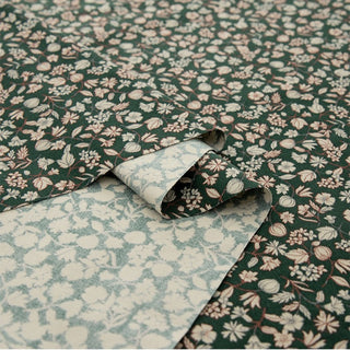 Made in Japan HOKKOH Floral Green Non-Stretch Cotton Corduroy DS21607
