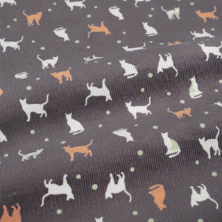 Made in Japan HOKKOH Conversational Gray Non-Stretch Cotton Corduroy DS21608