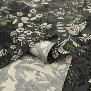 Made in Japan HOKKOH Botanical Gray Non-Stretch Cotton Corduroy DS21613