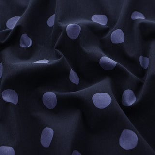 Made in Japan HOKKOH Polka Dot Blue Non-Stretch Cotton Corduroy DS21616