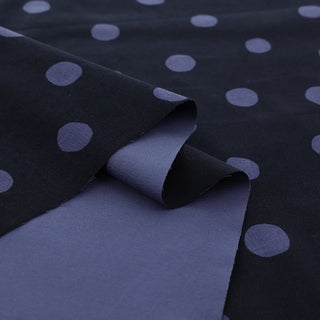 Made in Japan HOKKOH Polka Dot Blue Non-Stretch Cotton Corduroy DS21616