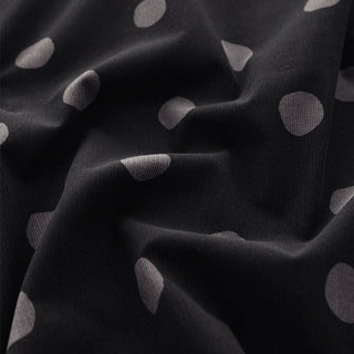 Made in Japan HOKKOH Polka Dot Black Non-Stretch Cotton Corduroy DS21617