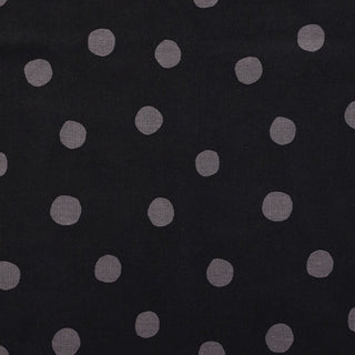 Made in Japan HOKKOH Polka Dot Black Non-Stretch Cotton Corduroy DS21617