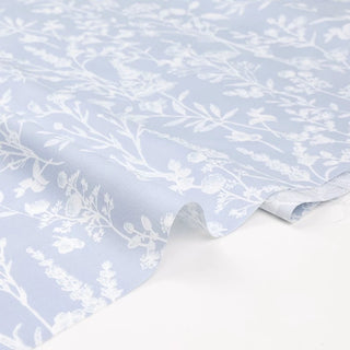 Made in Korea PangRim Floral Blue Non-Stretch Ultra Soft LENZING™ Modal Cotton Blended Twill DS21622