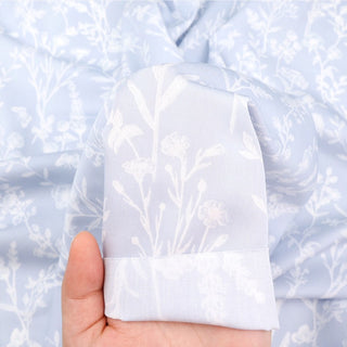 Made in Korea PangRim Floral Blue Non-Stretch Ultra Soft LENZING™ Modal Cotton Blended Twill DS21622